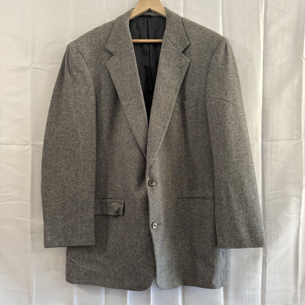 Bullock &‎ Jones Tweed Wool Mens 44L Sport Coat Blazer Jacket Union USA Vintage